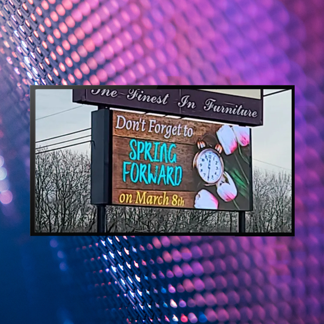 Outdoor LED sign and electronic message center for a business