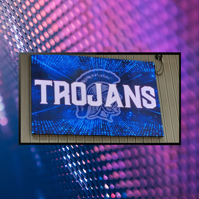 Indoor LED video wall installation