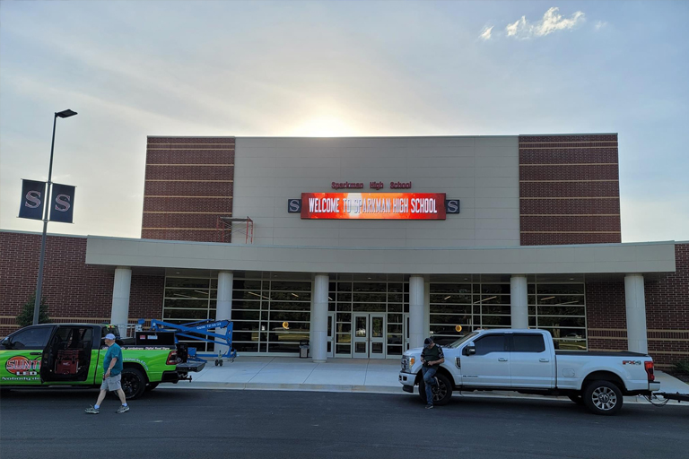 Suntronics LED featured installation at Ashville High School